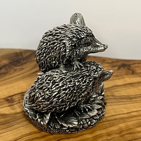 Royal Selangor Pewter Mini Hedgehogs Vintage 1994 Pristine 90’s Figurine - Picture 2 of 7